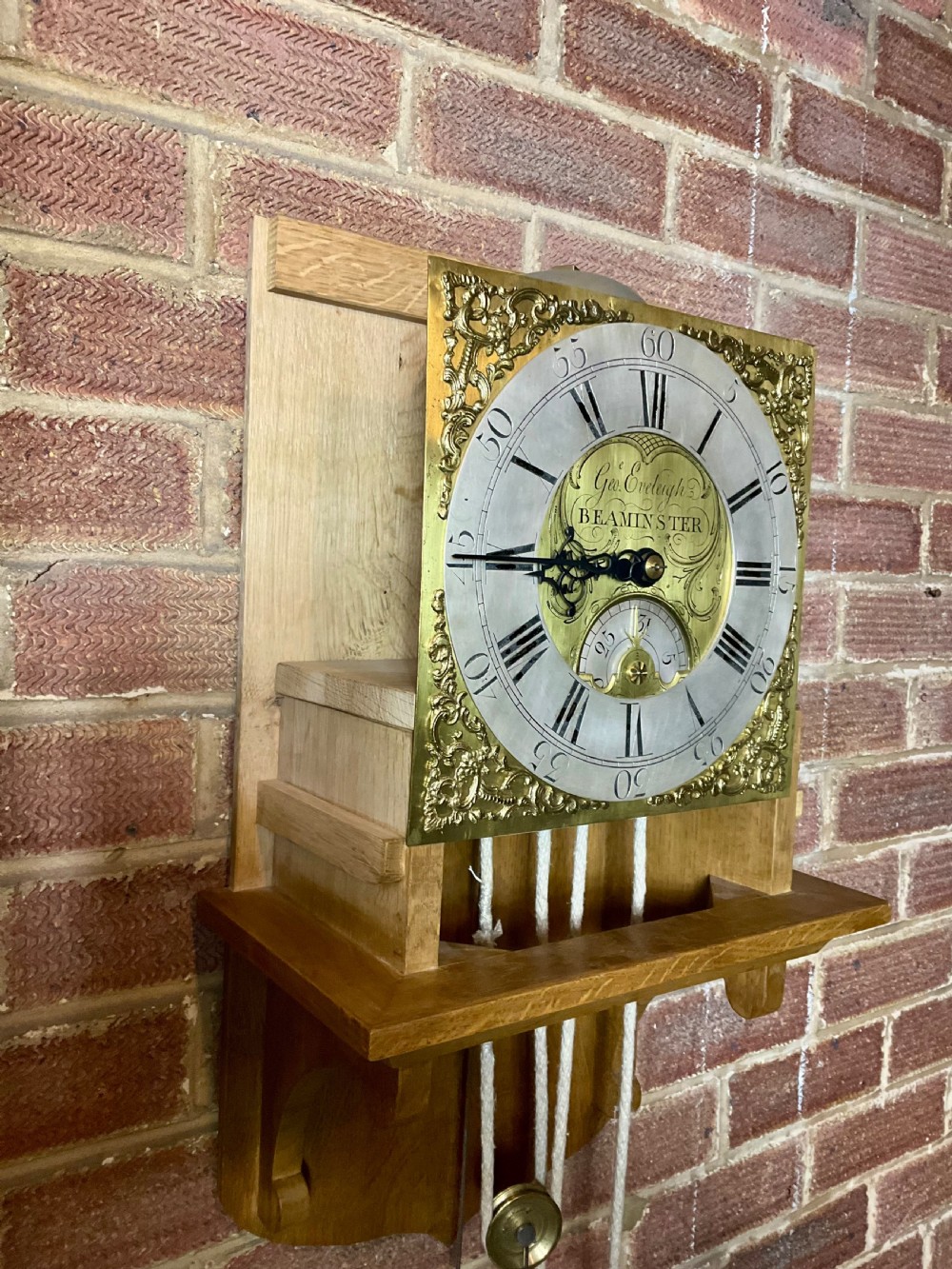 Early Georgian Hooded Wall Clock - 10 Inch Chapter Ring View V