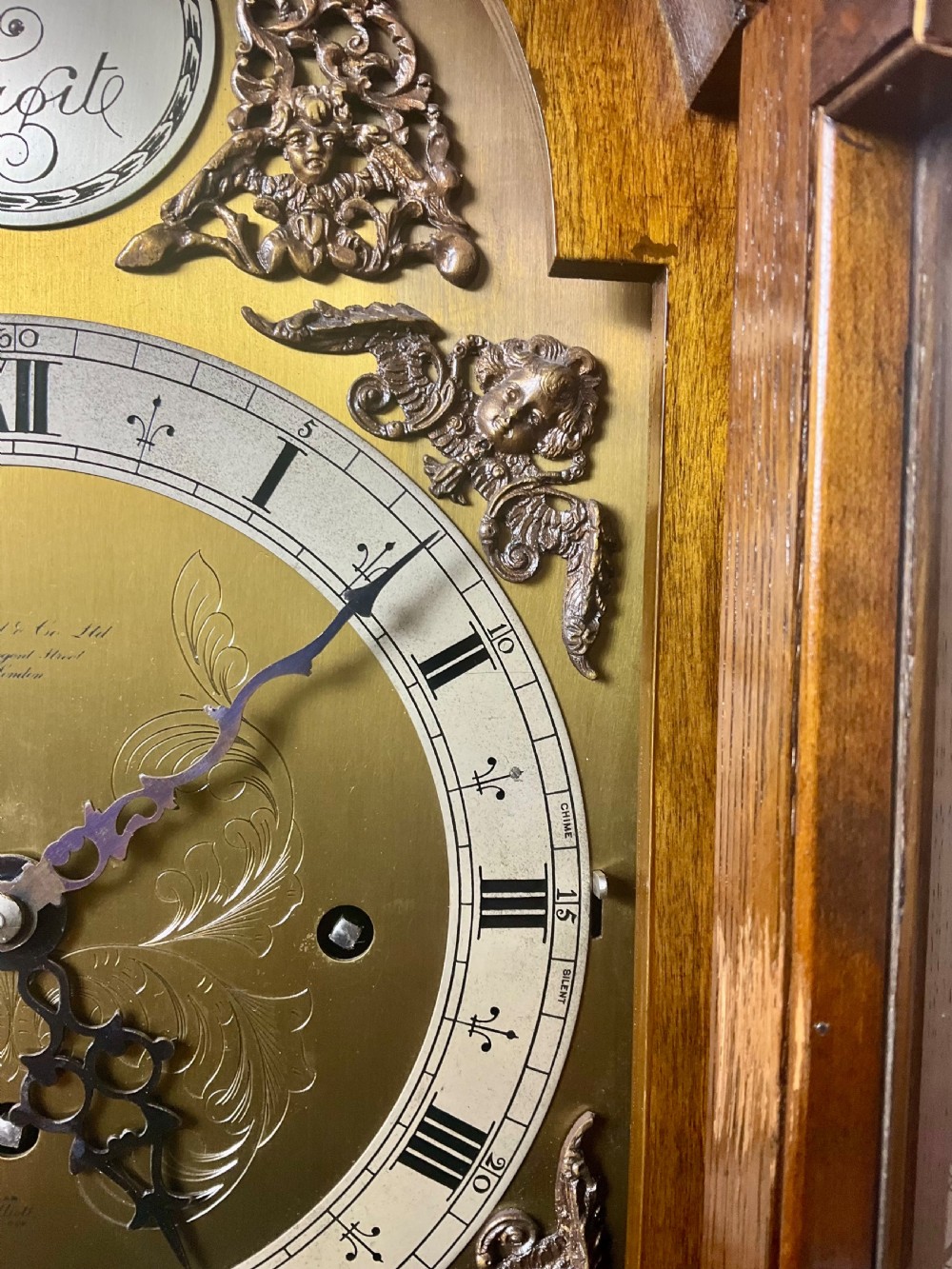 Quarter Chiming Elliott Tubular Bell Small Longcase Clock View IV