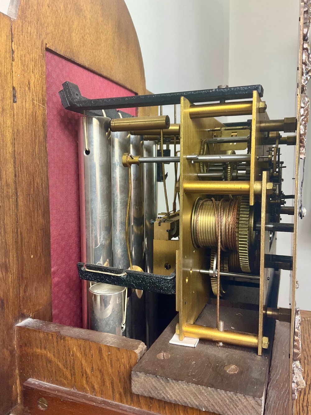 Quarter Chiming Elliott Tubular Bell Small Longcase Clock View X