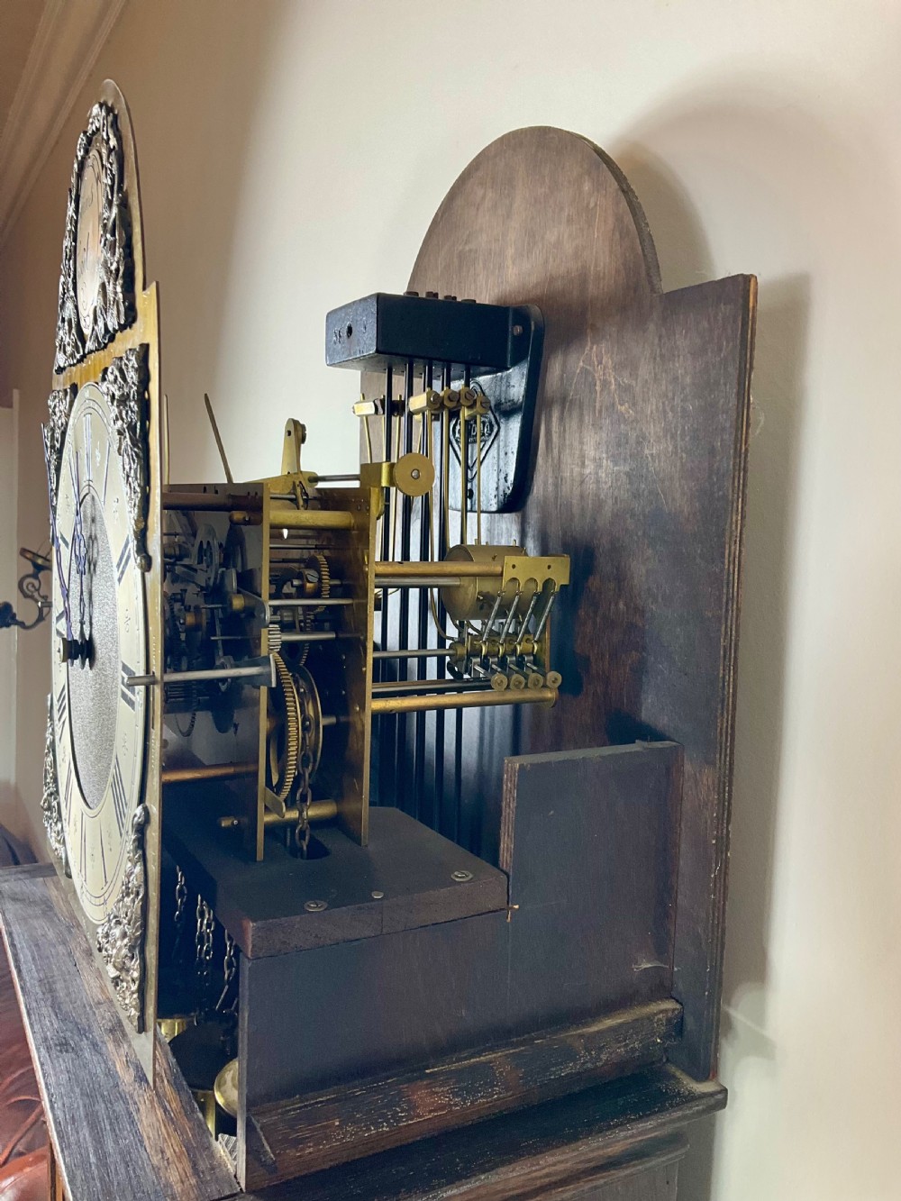 Mellow Tune Musical Oak Small Grandfather Longcase Clock View VIII