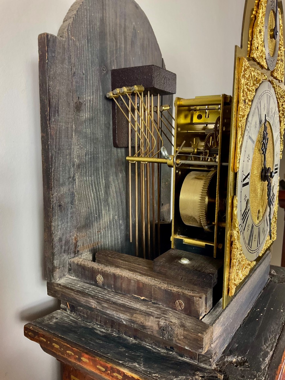 Chinoiserie Musical Chiming Grandmother Longcase Clock View V