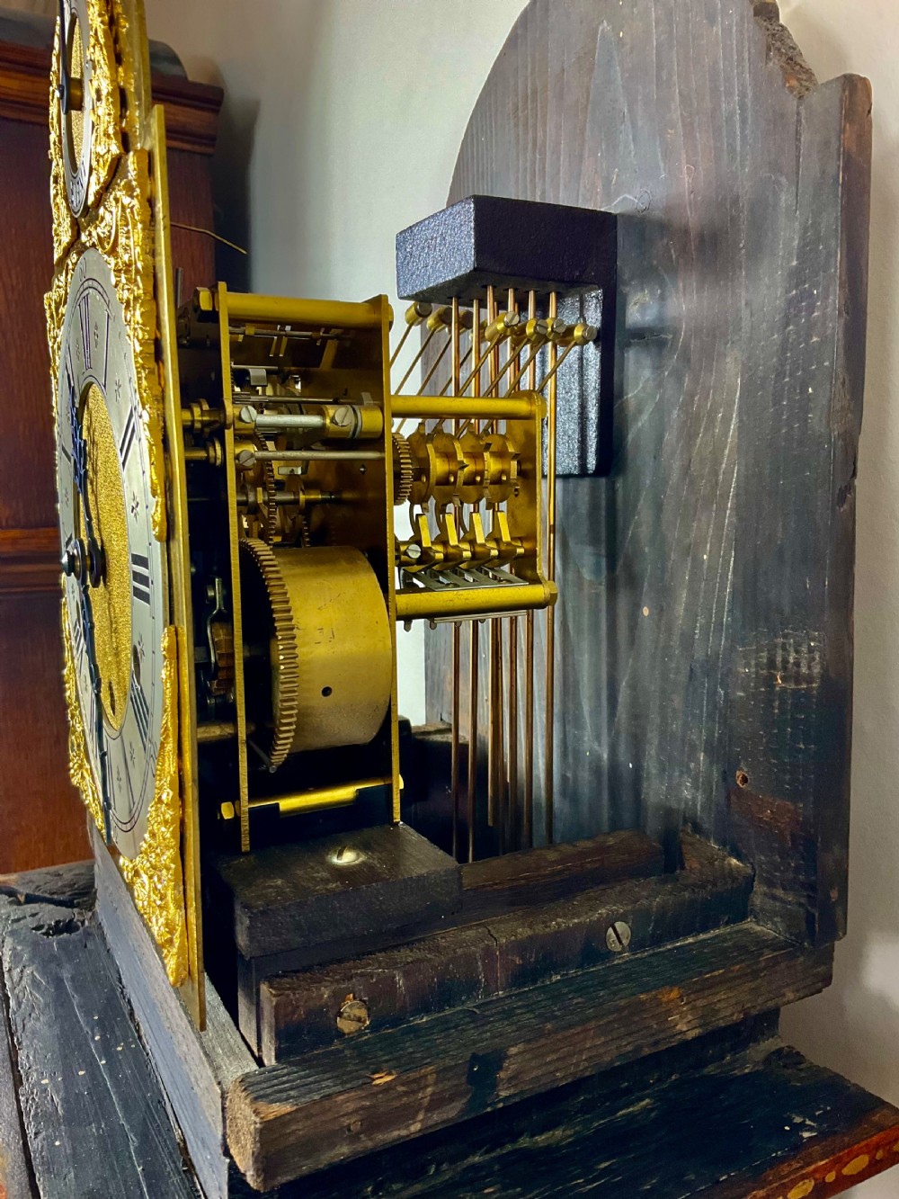 Chinoiserie Musical Chiming Grandmother Longcase Clock View VI