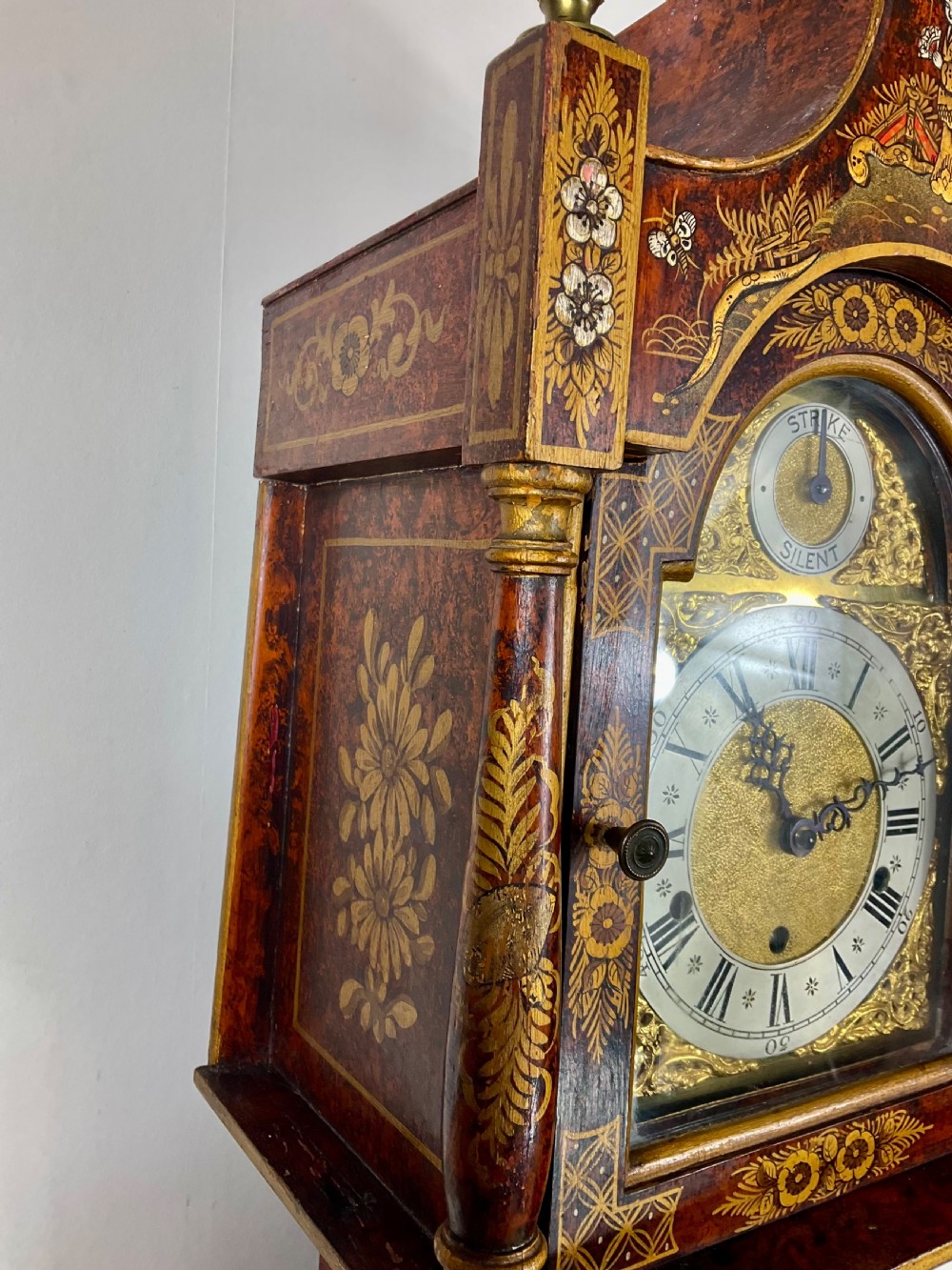 Chinoiserie Musical Chiming Grandmother Longcase Clock View VIII