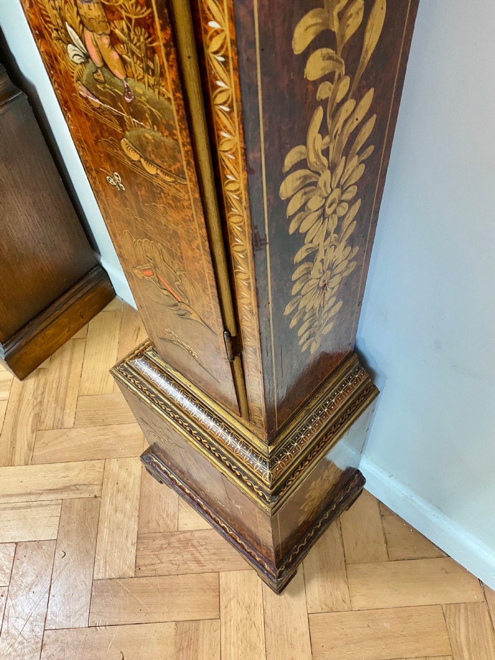 Chinoiserie Musical Chiming Grandmother Longcase Clock View XV
