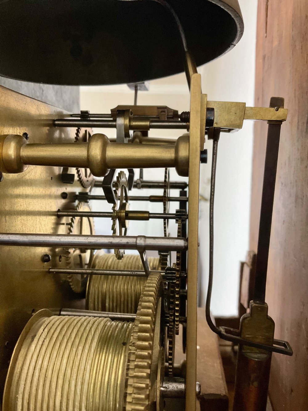 Small Georgian Oak Regulator Grandfather Longcase Clock View VIII
