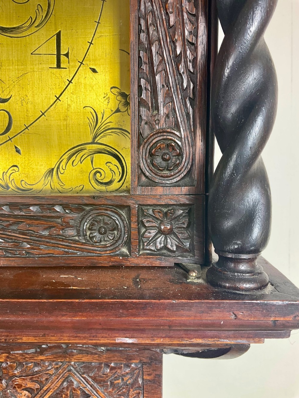 Small Georgian Oak Regulator Grandfather Longcase Clock View IX