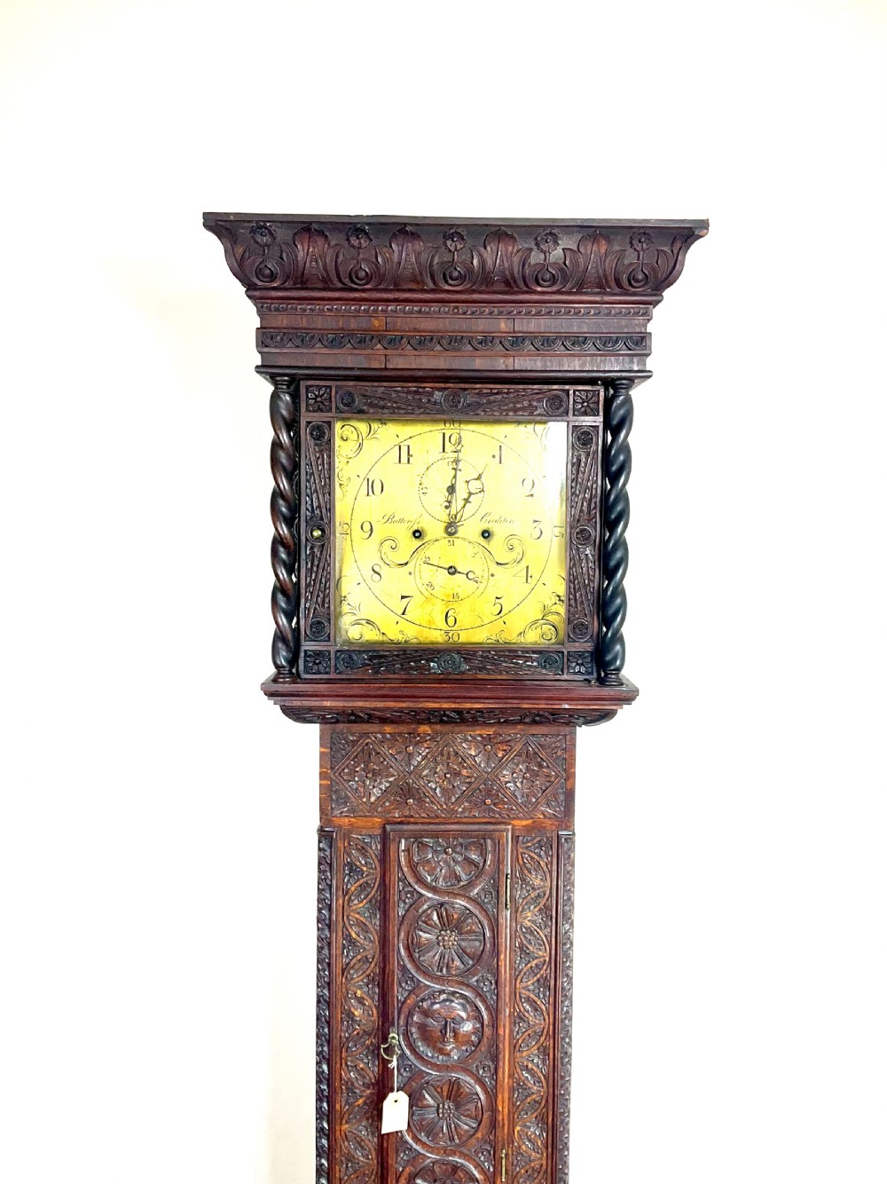 Small Georgian Oak Regulator Grandfather Longcase Clock View XI