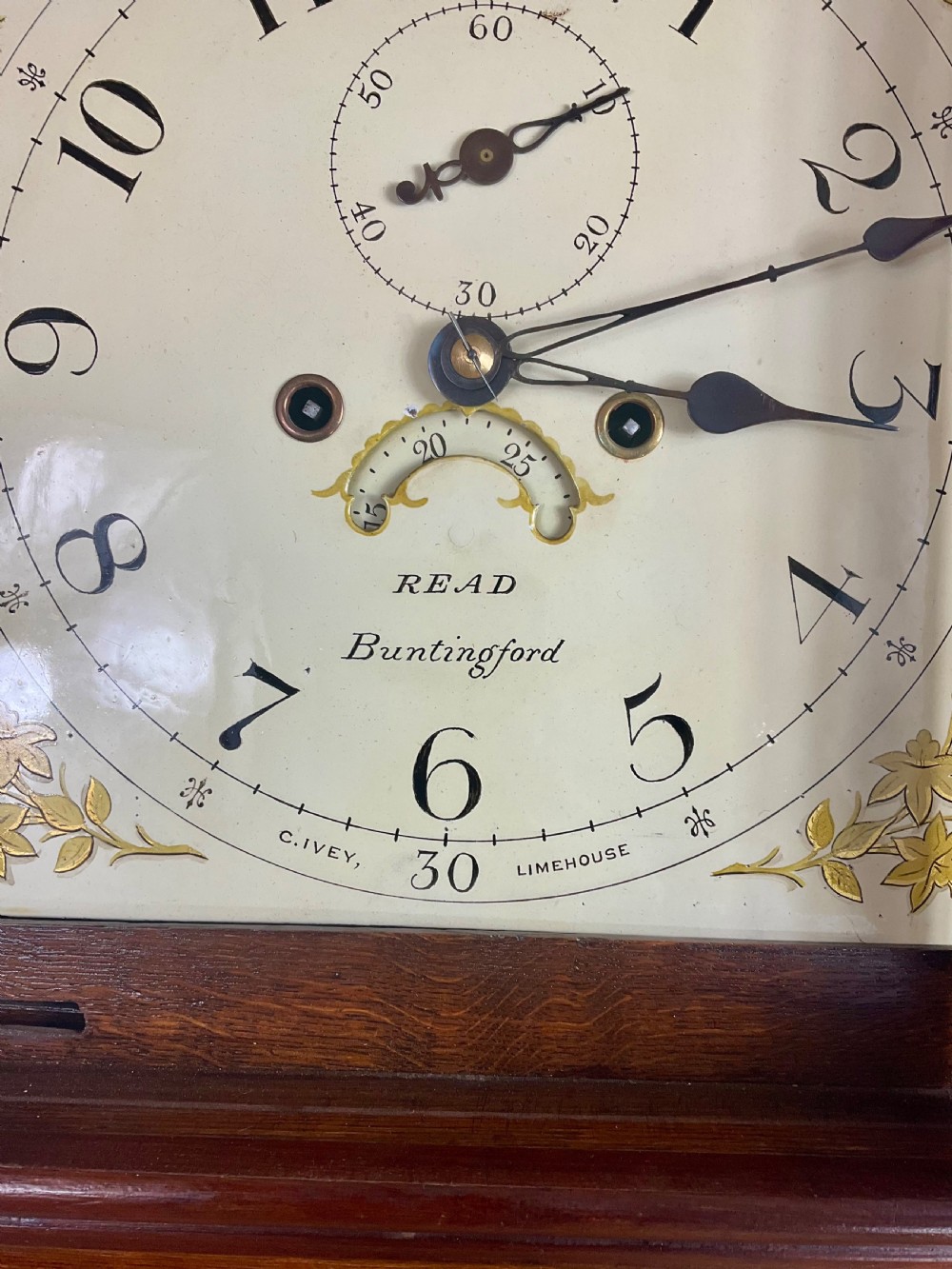 Georgian Inlaid Oak Grandfather Longcase Clock View II