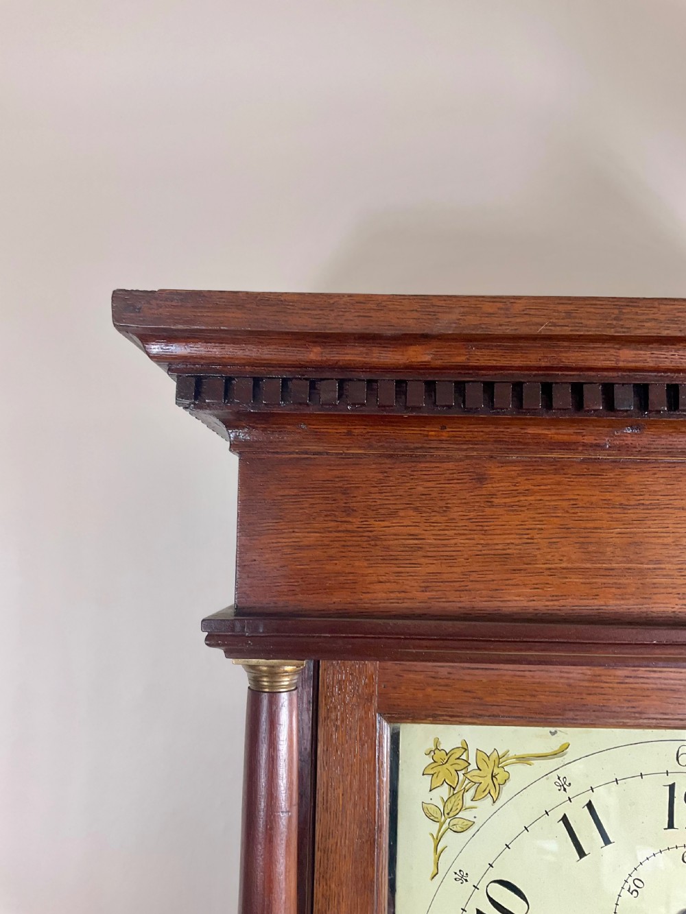 Georgian Inlaid Oak Grandfather Longcase Clock View X