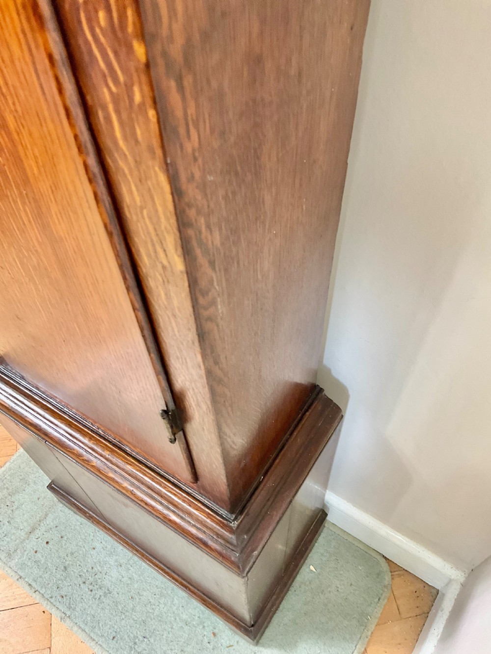 Silent/Strike Small Georgian Oak Grandfather Longcase Clock  View IV