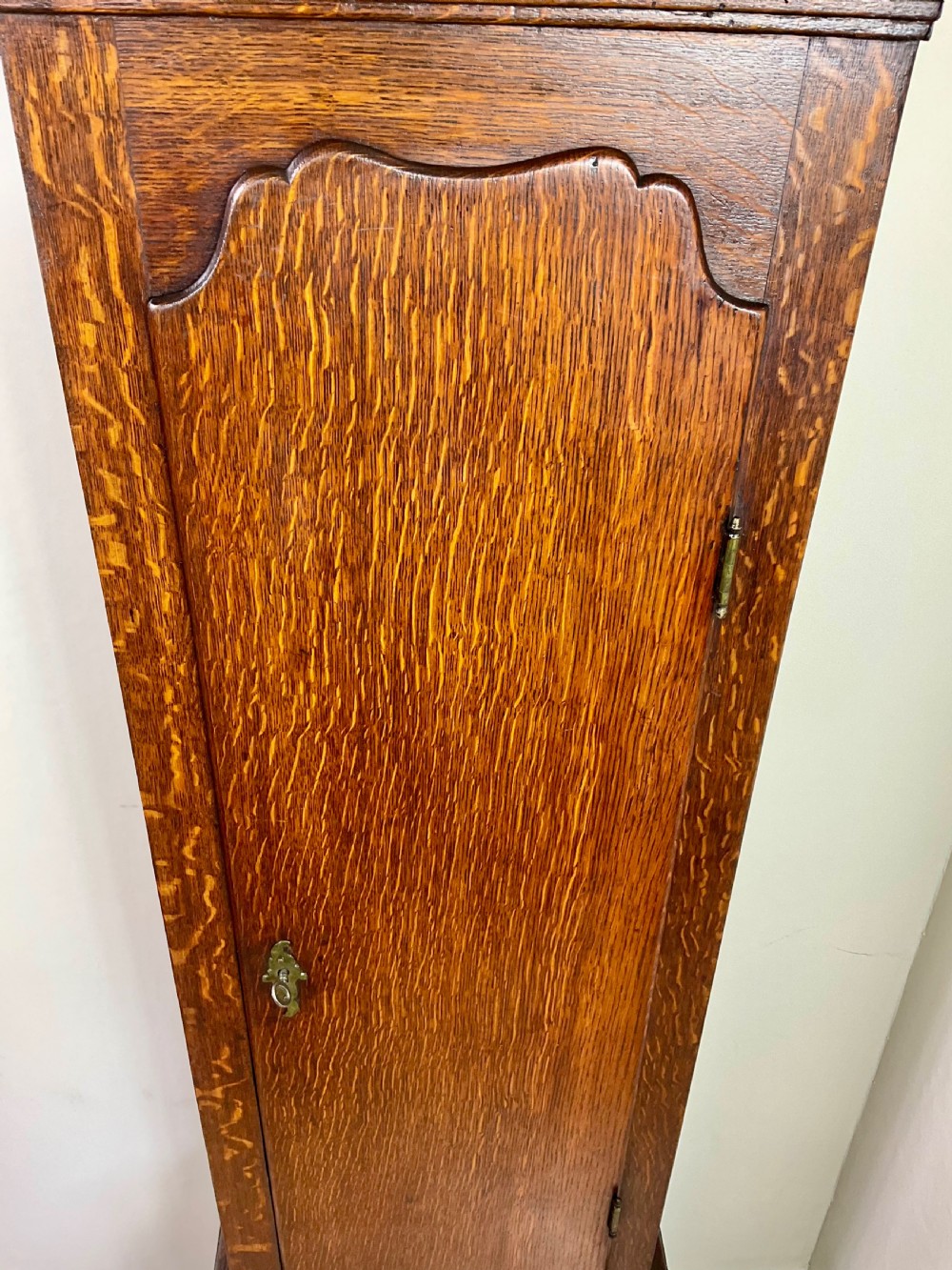 Silent/Strike Small Georgian Oak Grandfather Longcase Clock  View VI