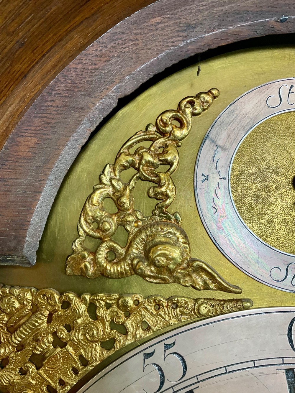 Silent/Strike Small Georgian Oak Grandfather Longcase Clock  View VII