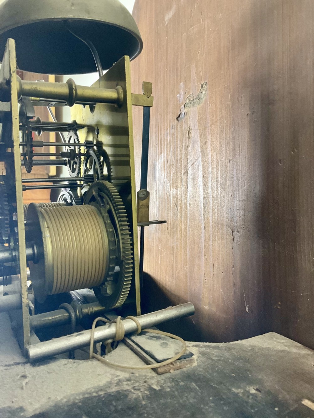 Silent/Strike Small Georgian Oak Grandfather Longcase Clock  View XII
