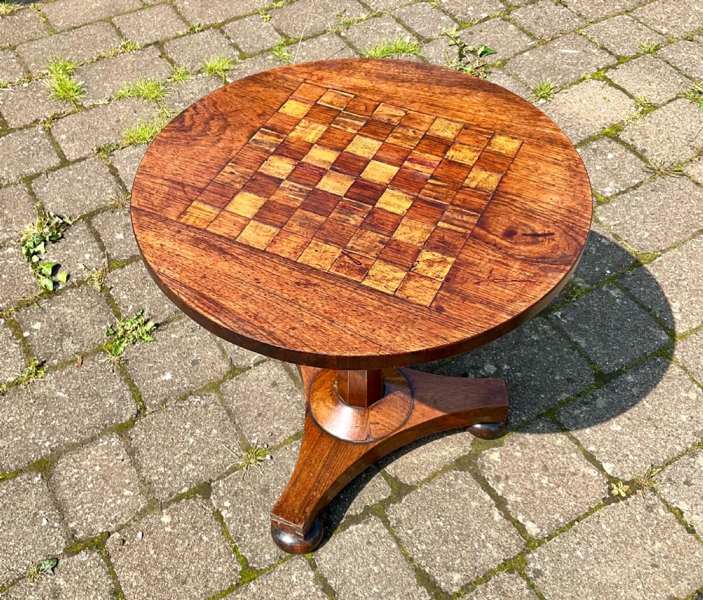 19thC Games Chess Coffee Occasional Table