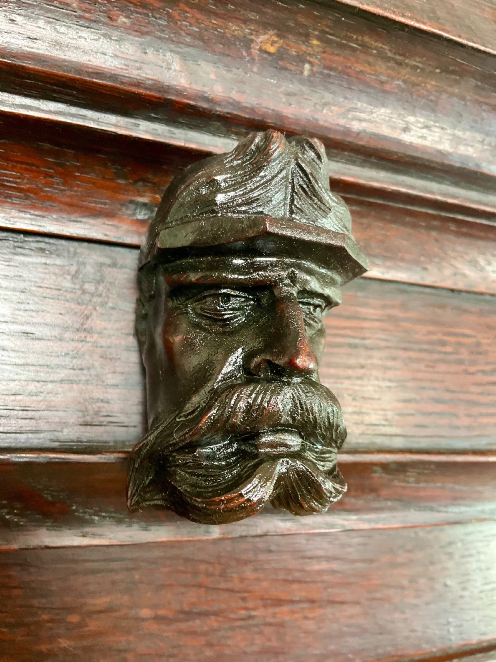 English Georgian Oak Longcase Clock, ‘Black Forest’ Carving ‘1782’  View II