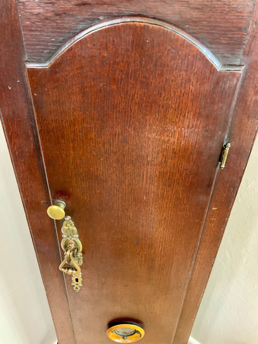 English Georgian Oak Longcase Clock, ‘Black Forest’ Carving ‘1782’  View XIV