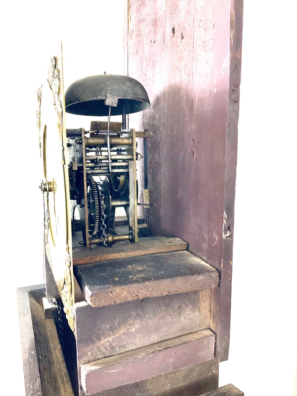English Georgian Oak Longcase Clock, ‘Black Forest’ Carving ‘1782’  View XIX