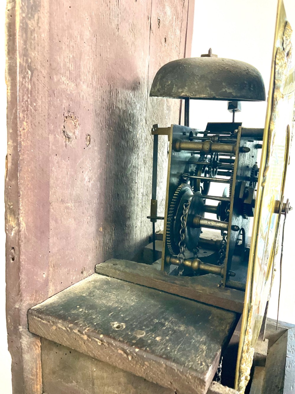 English Georgian Oak Longcase Clock, ‘Black Forest’ Carving ‘1782’  View XX
