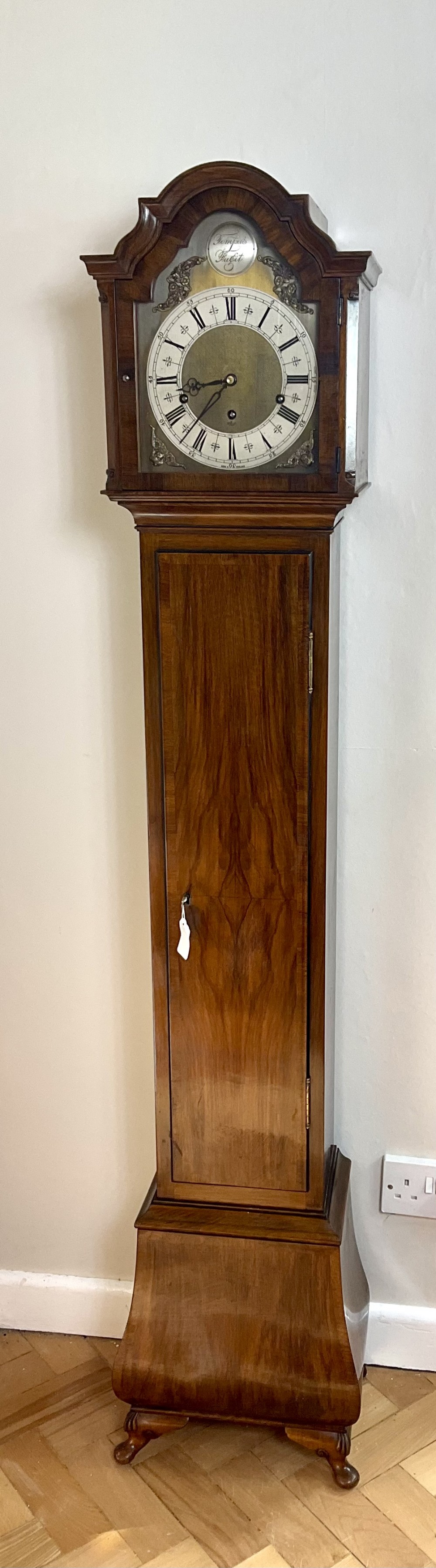 Walnut Musical Chiming Elliott Grandmother Longcase Clock