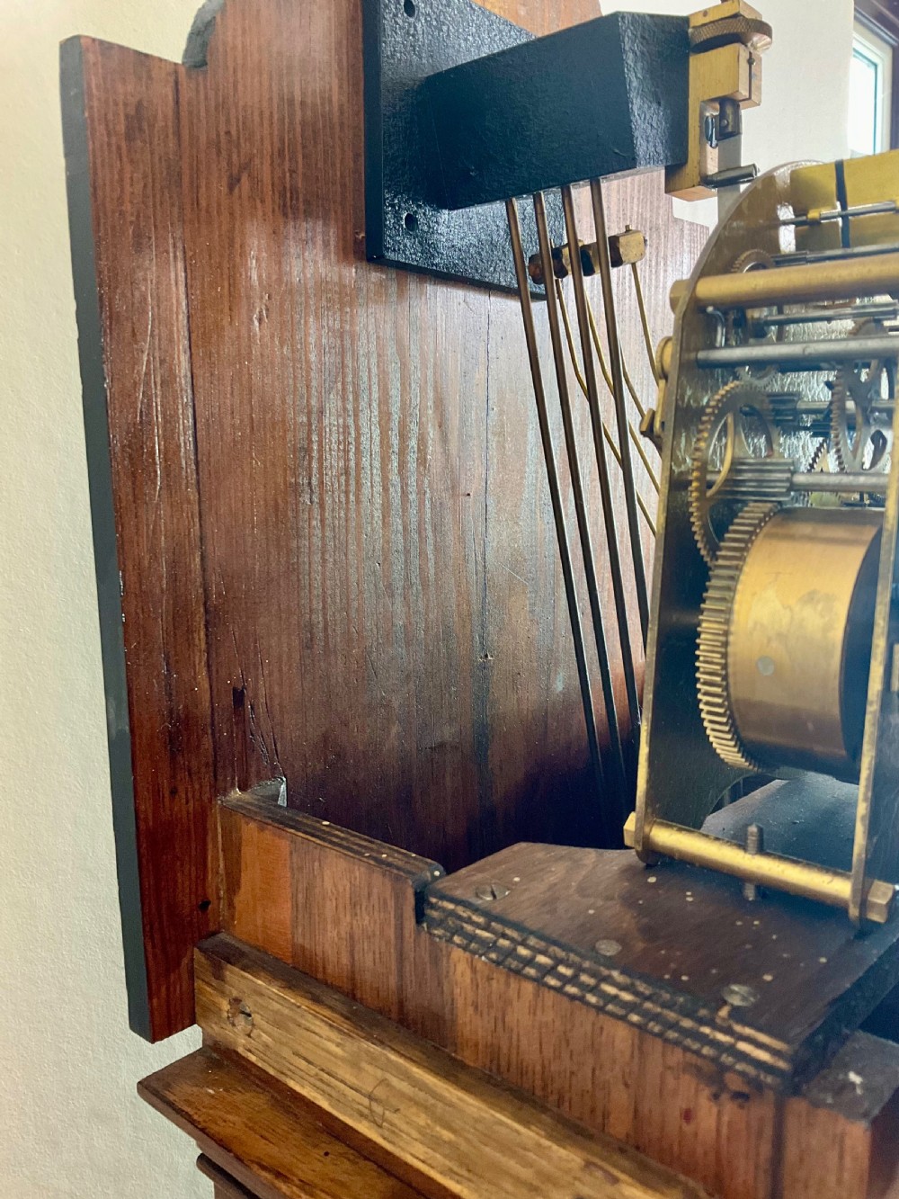 Walnut Musical Chiming Elliott Grandmother Longcase Clock View VIII