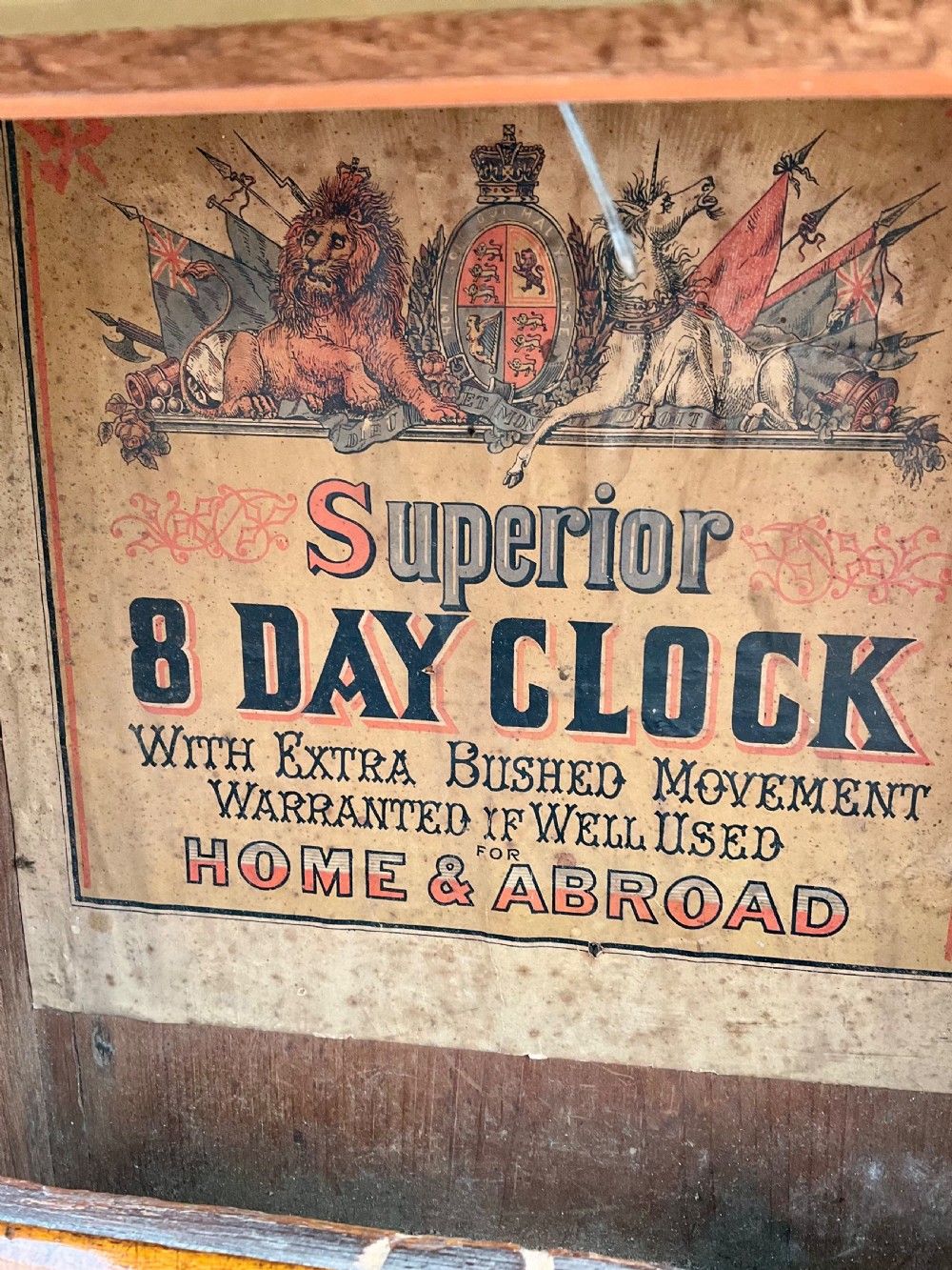 19th C Walnut Inlaid American Drop Dial Striking Wall Clock View VI