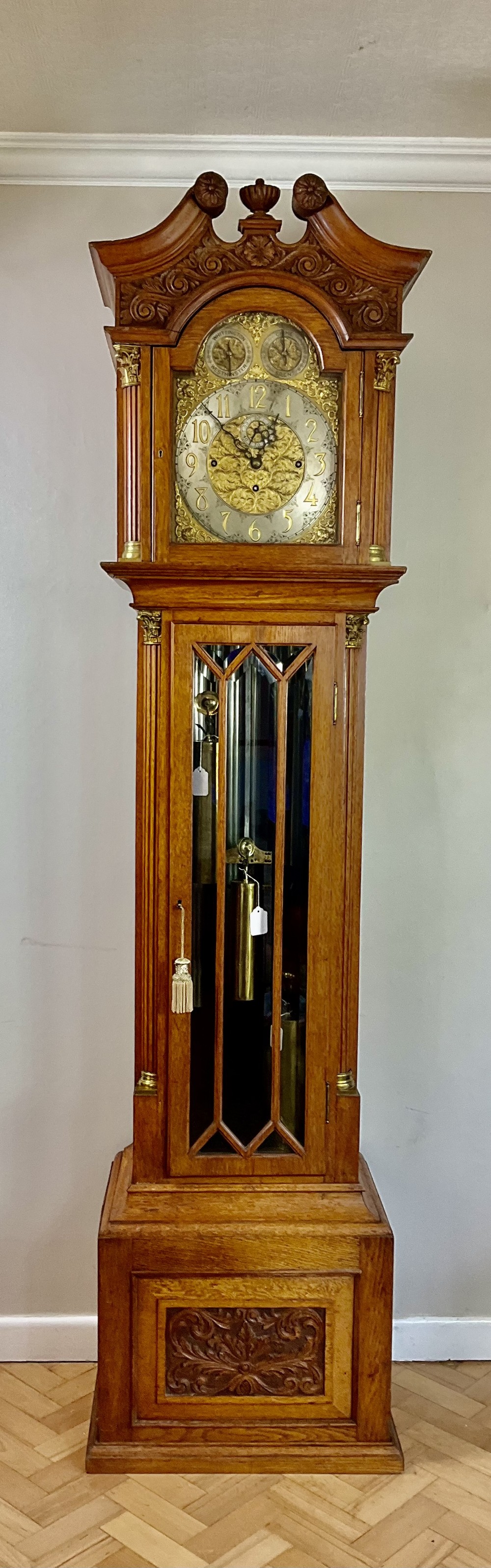 Quarter Chiming Tubular Bell Longcase Regulator Clock
