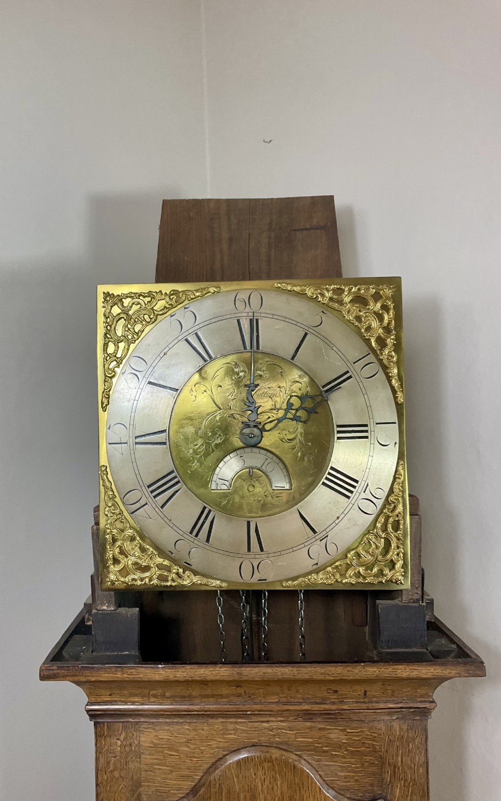 Small Georgian Oak Grandfather Longcase Clock View III