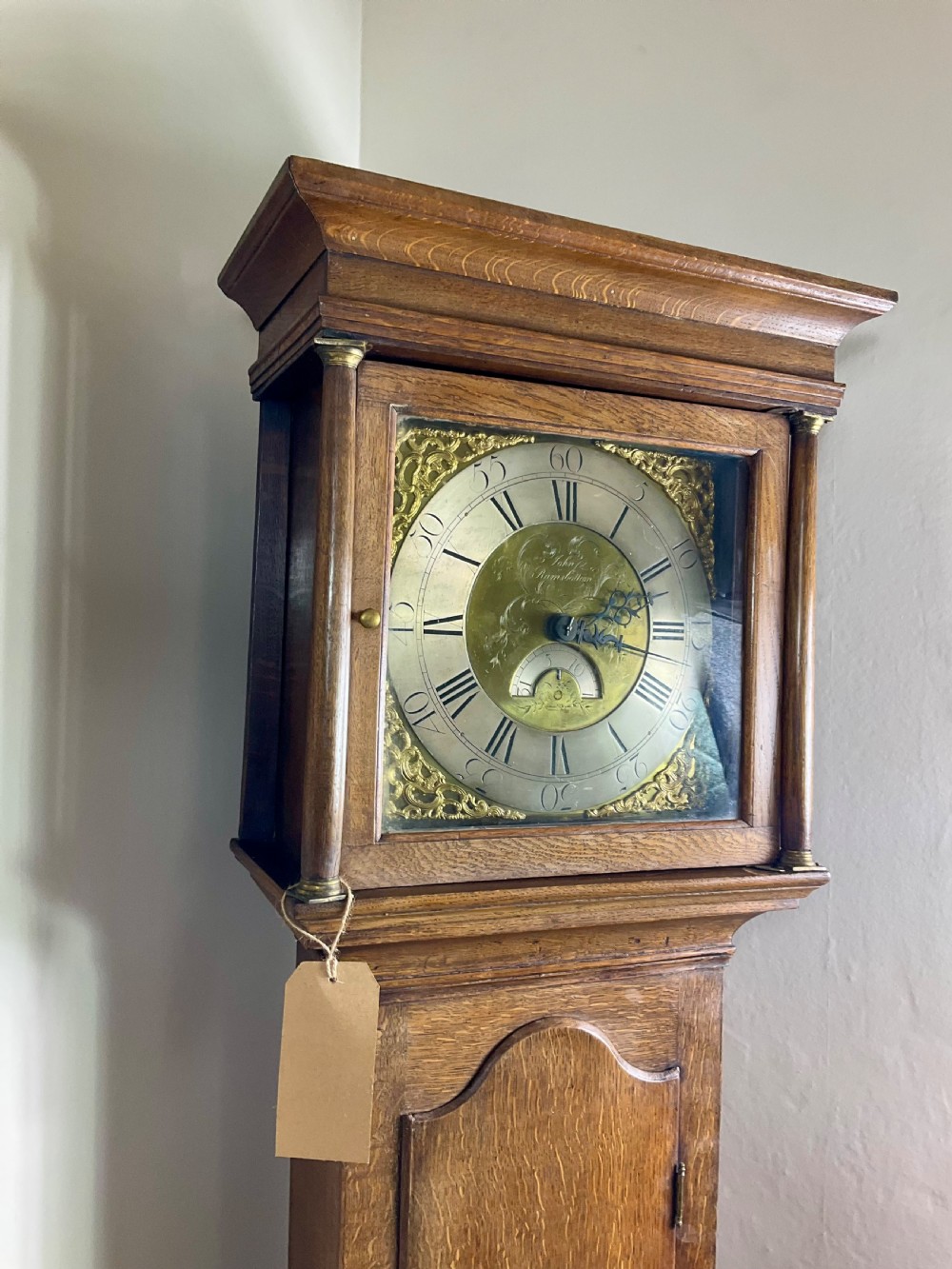 Small Georgian Oak Grandfather Longcase Clock View V
