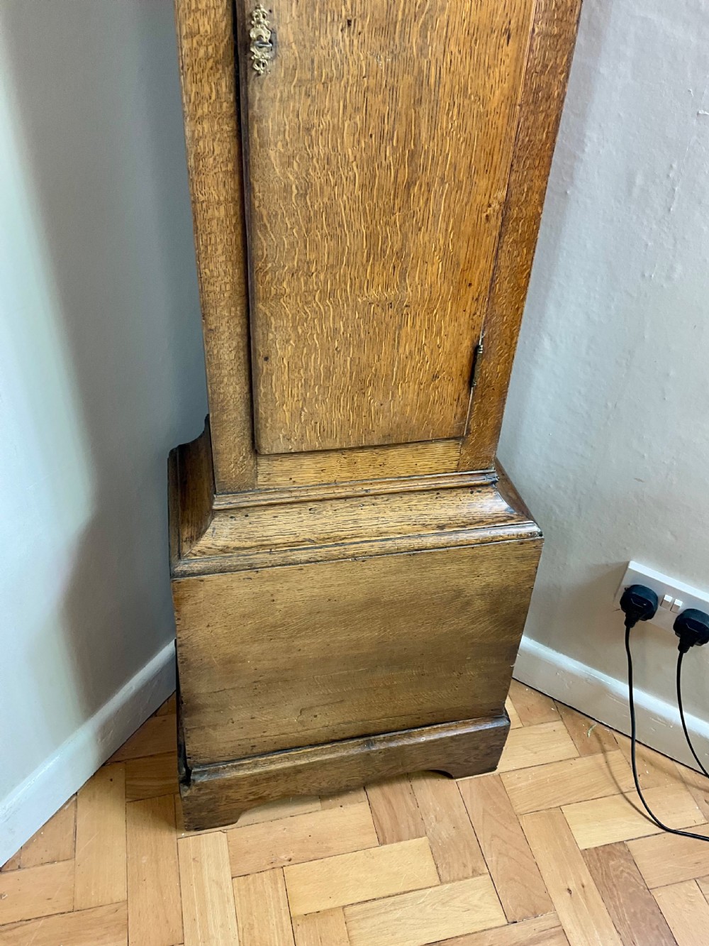 Small Georgian Oak Grandfather Longcase Clock View VII