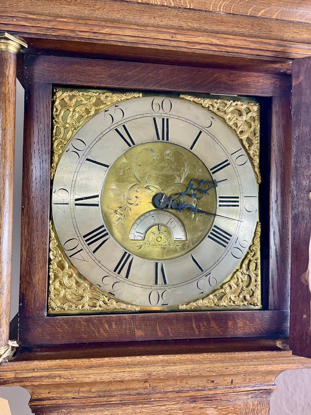 Small Georgian Oak Grandfather Longcase Clock View X