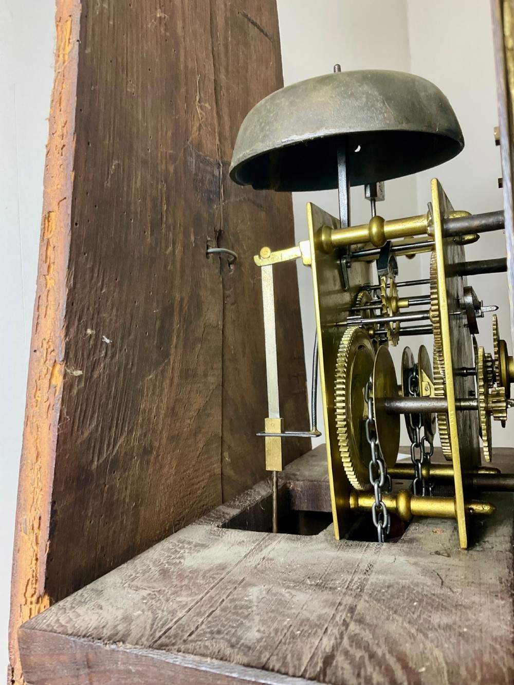 Small Georgian Oak Grandfather Longcase Clock View XIV