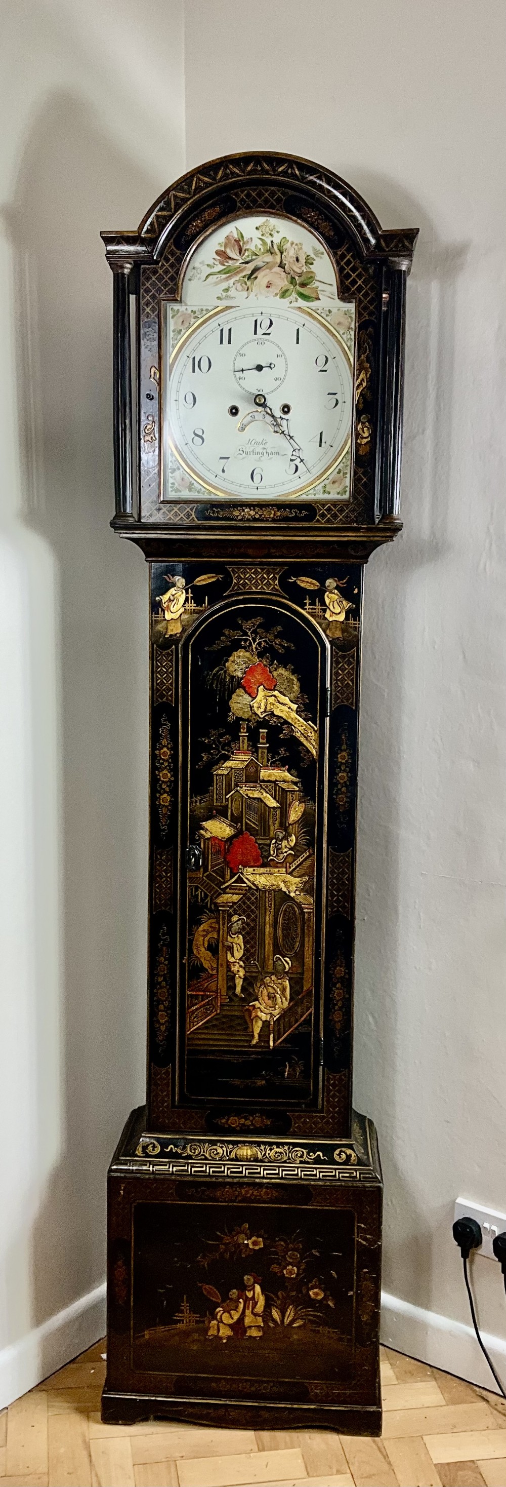 Late 18th Century Chinoiserie Design Longcase Clock