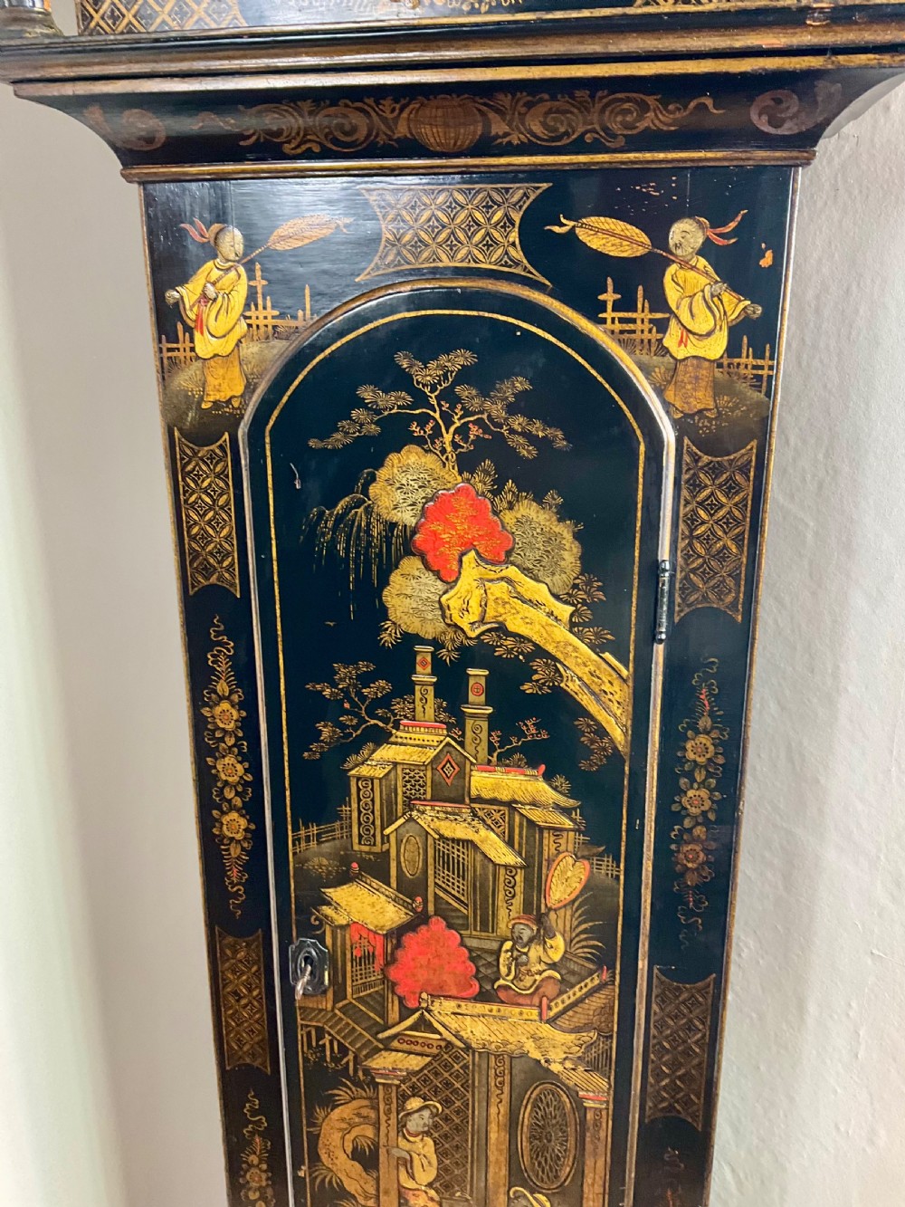 Late 18th Century Chinoiserie Design Longcase Clock View II
