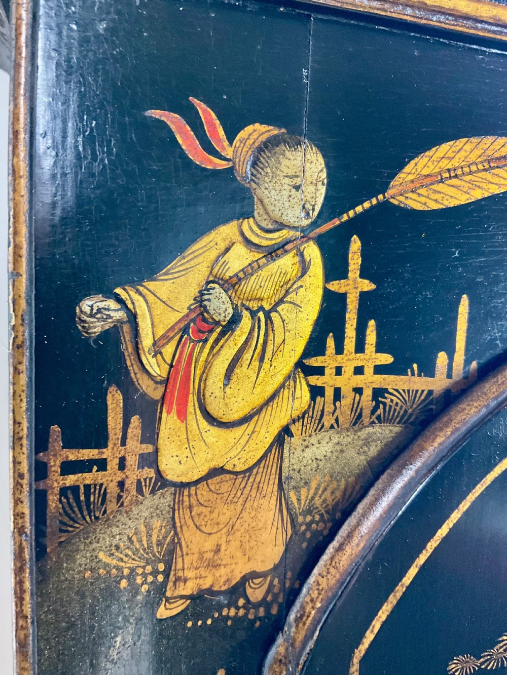 Late 18th Century Chinoiserie Design Longcase Clock View VII
