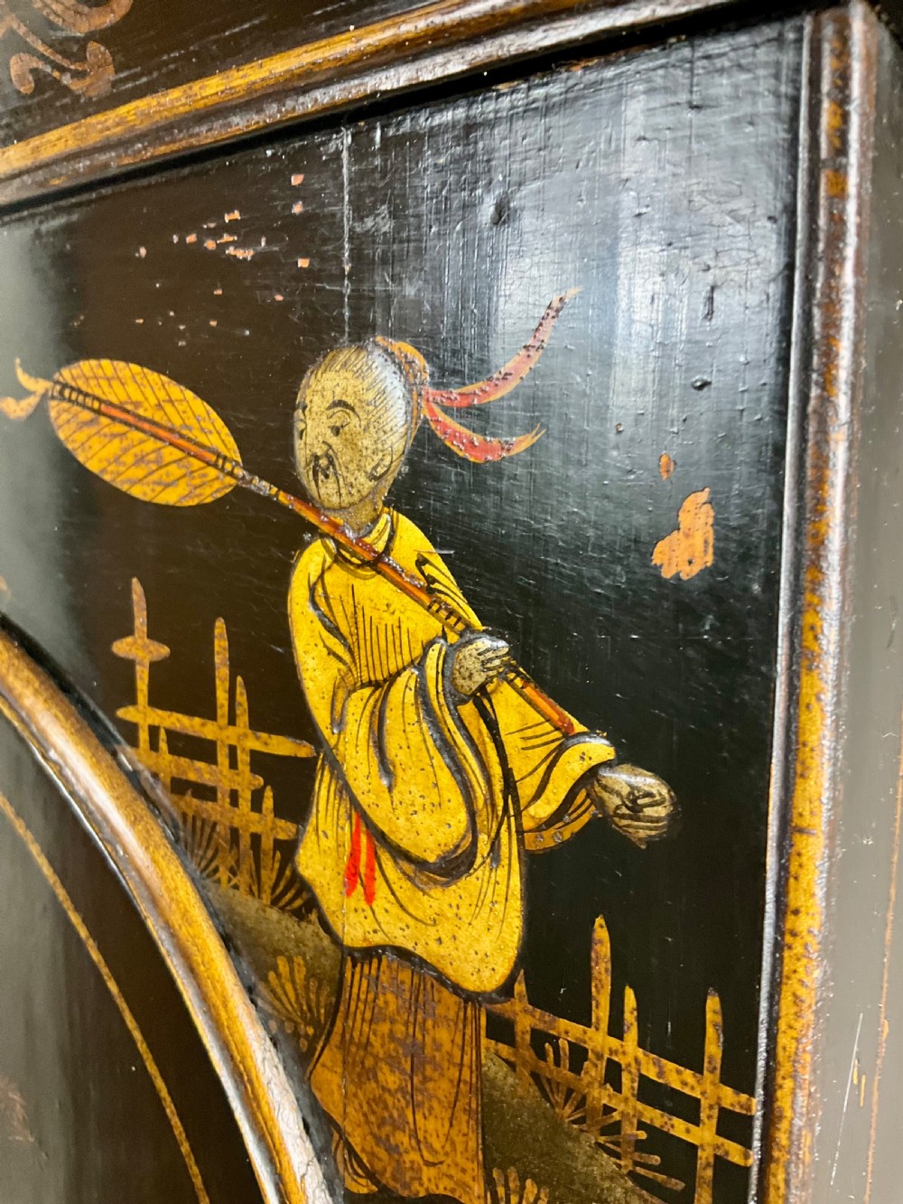 Late 18th Century Chinoiserie Design Longcase Clock View VIII