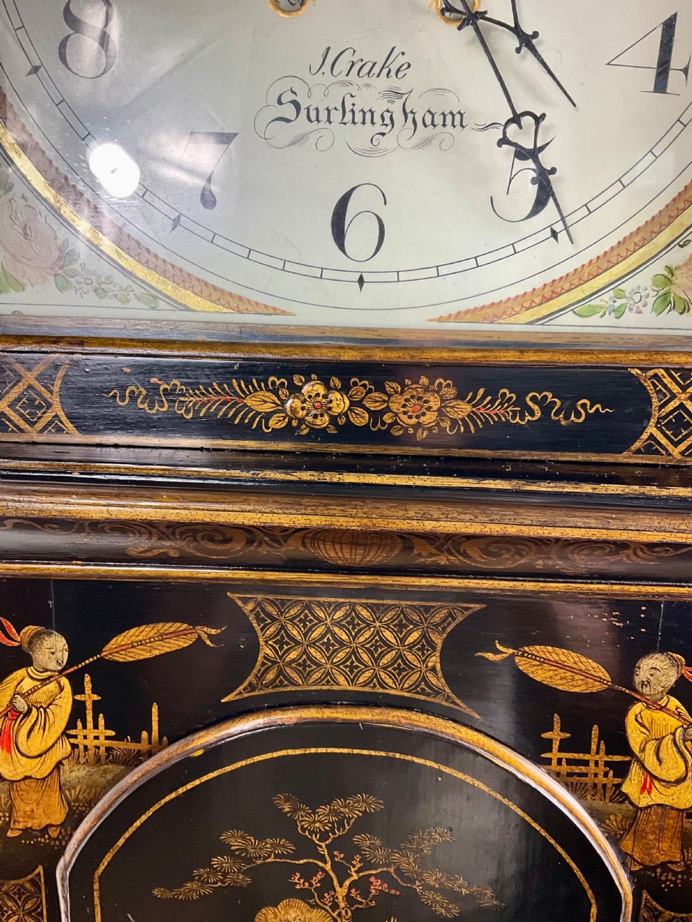 Late 18th Century Chinoiserie Design Longcase Clock View IX