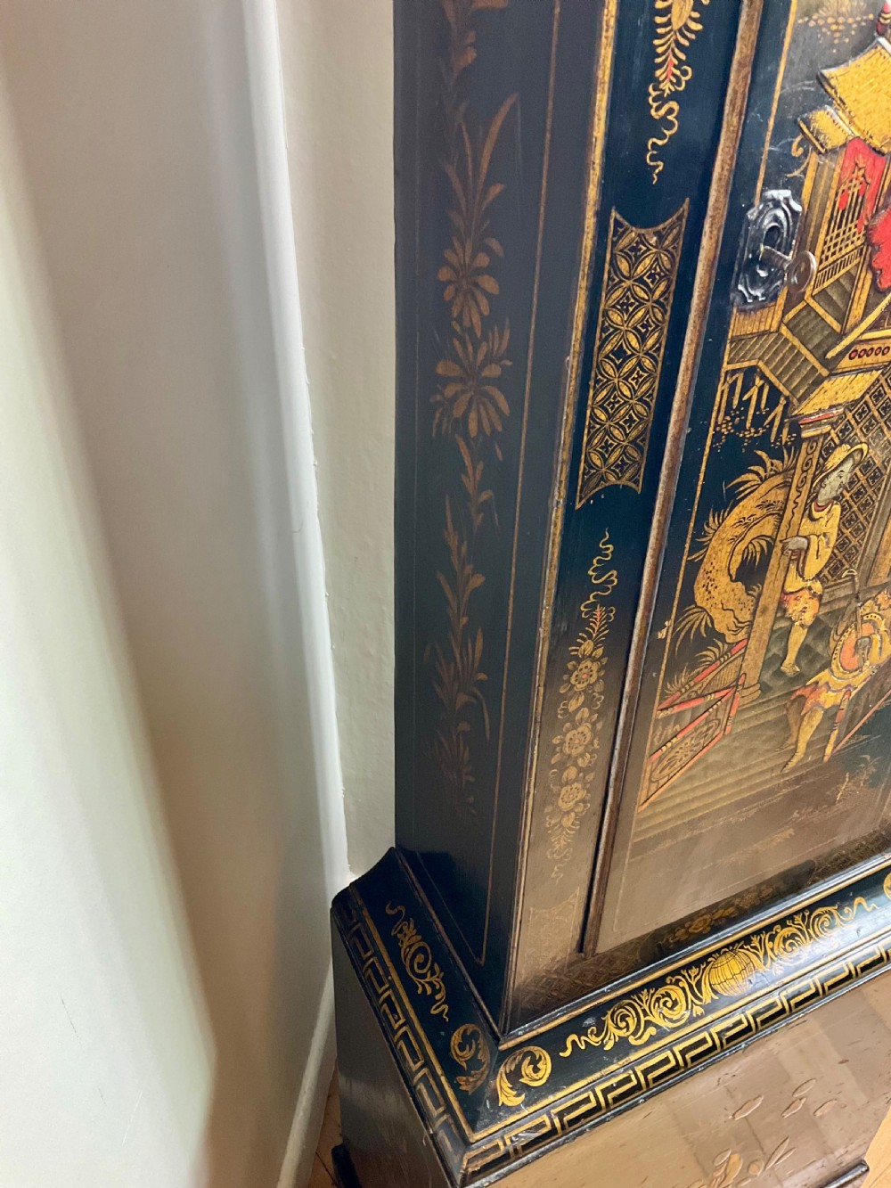 Late 18th Century Chinoiserie Design Longcase Clock View XIV