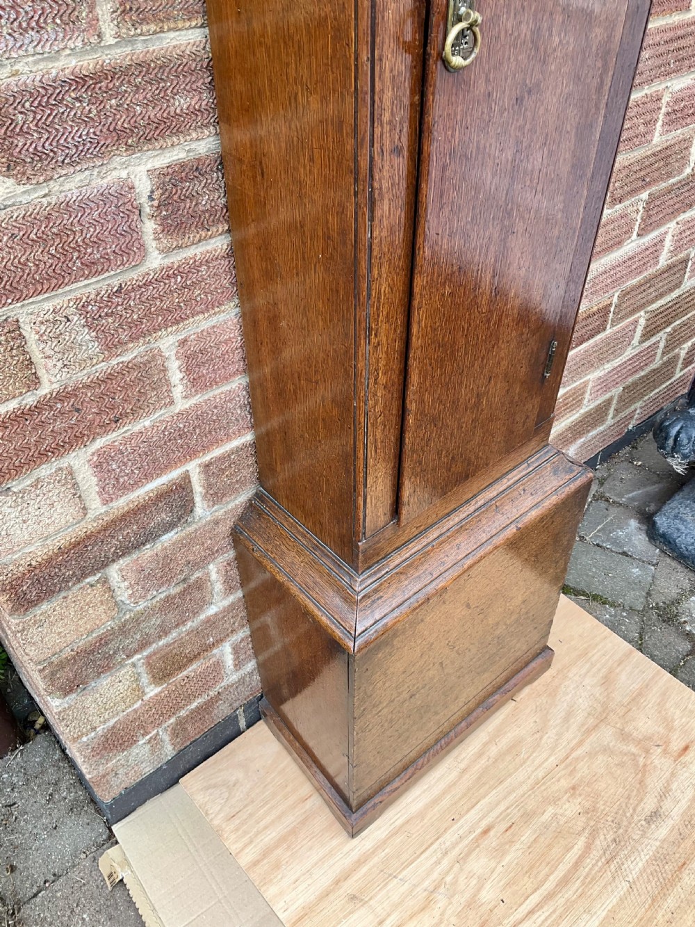 19th Century Small Slim Grandfather Longcase Clock View X