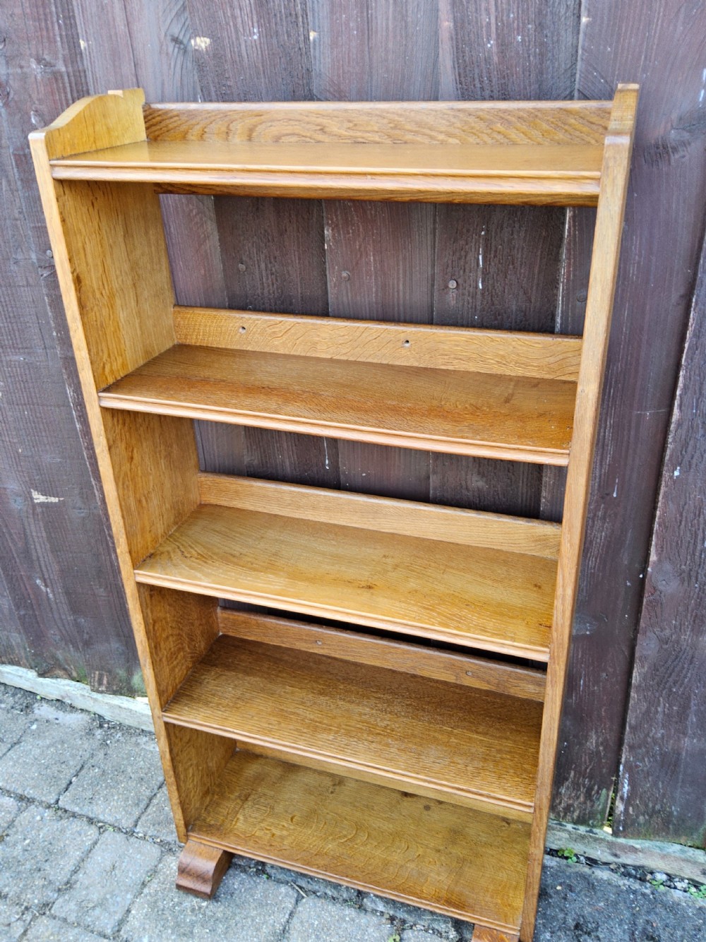 Oak Open Bookcase View III
