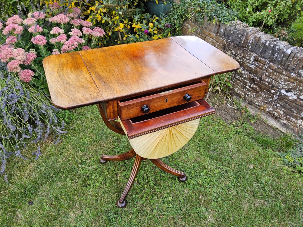 Regency mahogany work table View IV