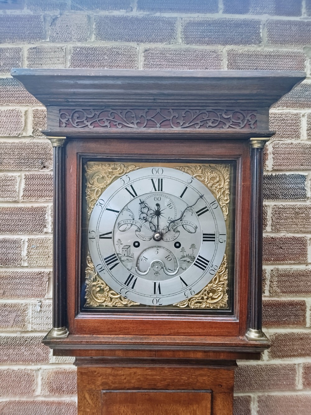 Smart Small Georgian Oak Grandfather Longcase Clock View III
