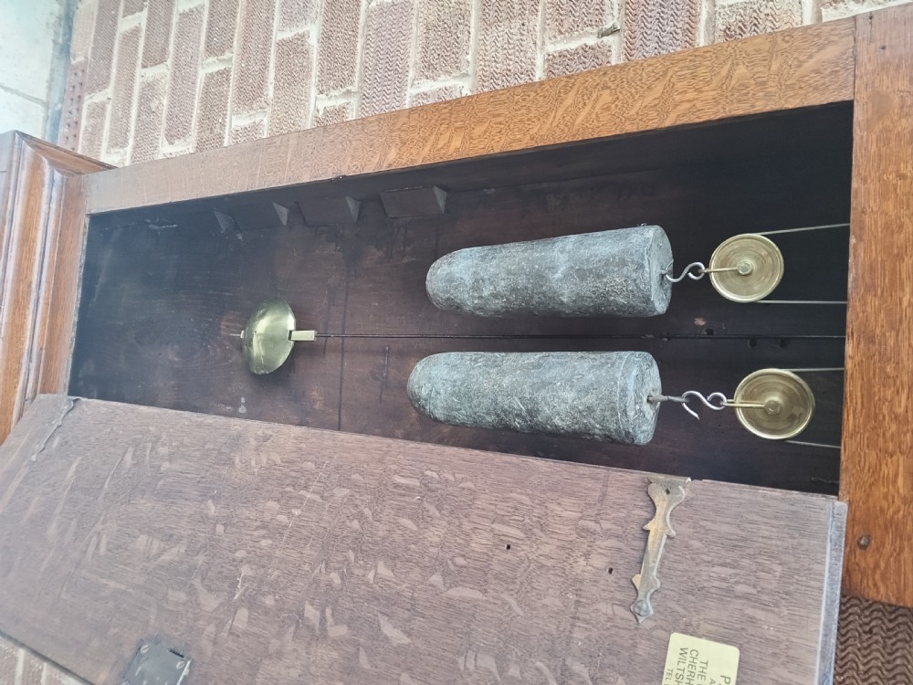 Smart Small Georgian Oak Grandfather Longcase Clock View XI