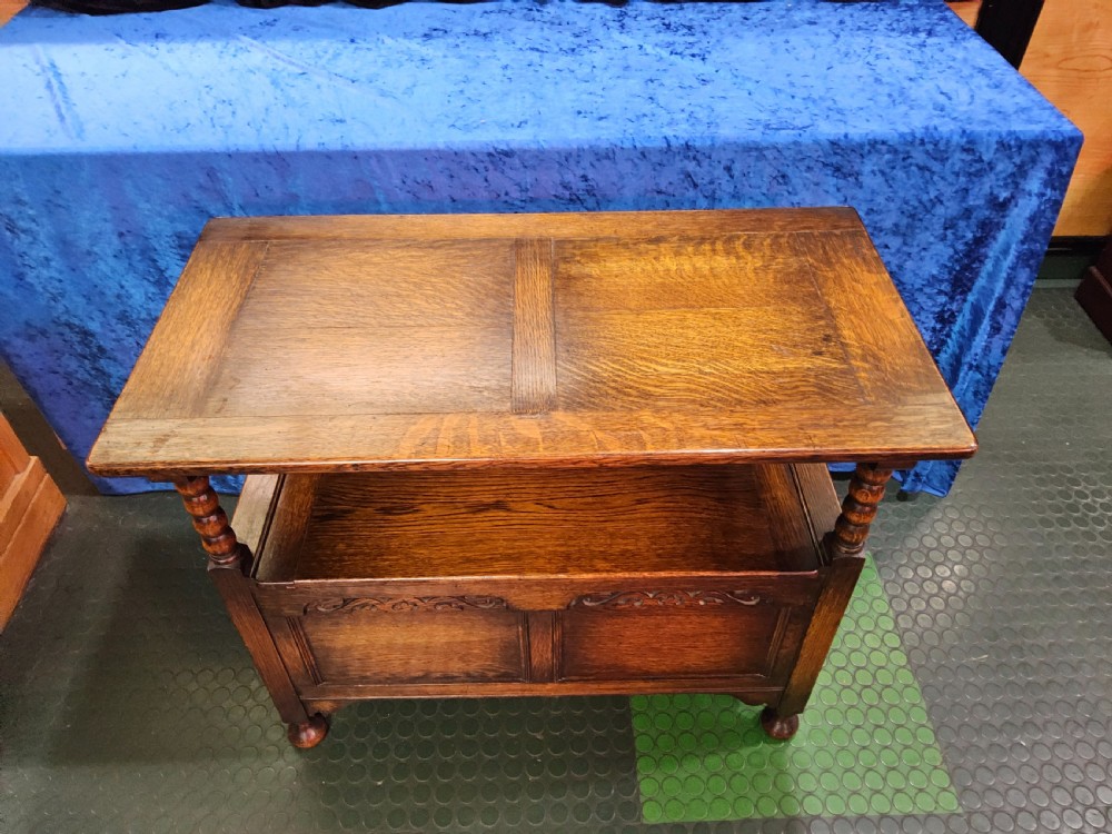 Solid Oak Monks Bench View II