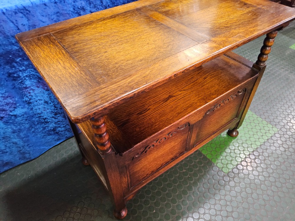 Solid Oak Monks Bench View IV