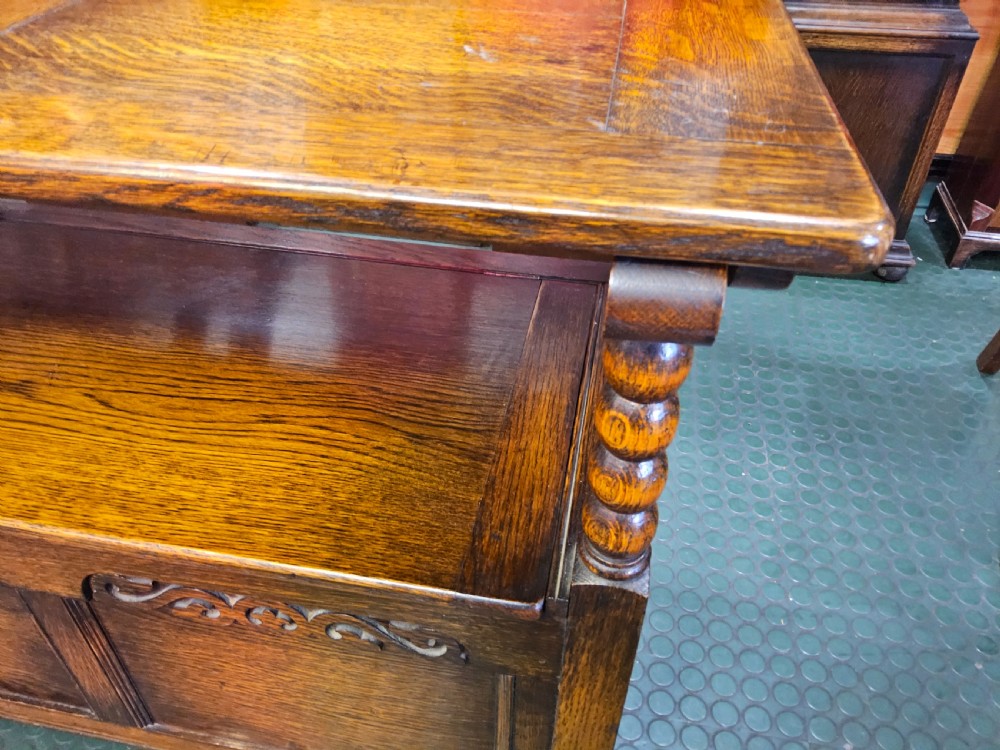 Solid Oak Monks Bench View IX