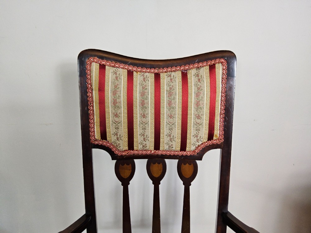 Edwardian mahogany elbow chair View V