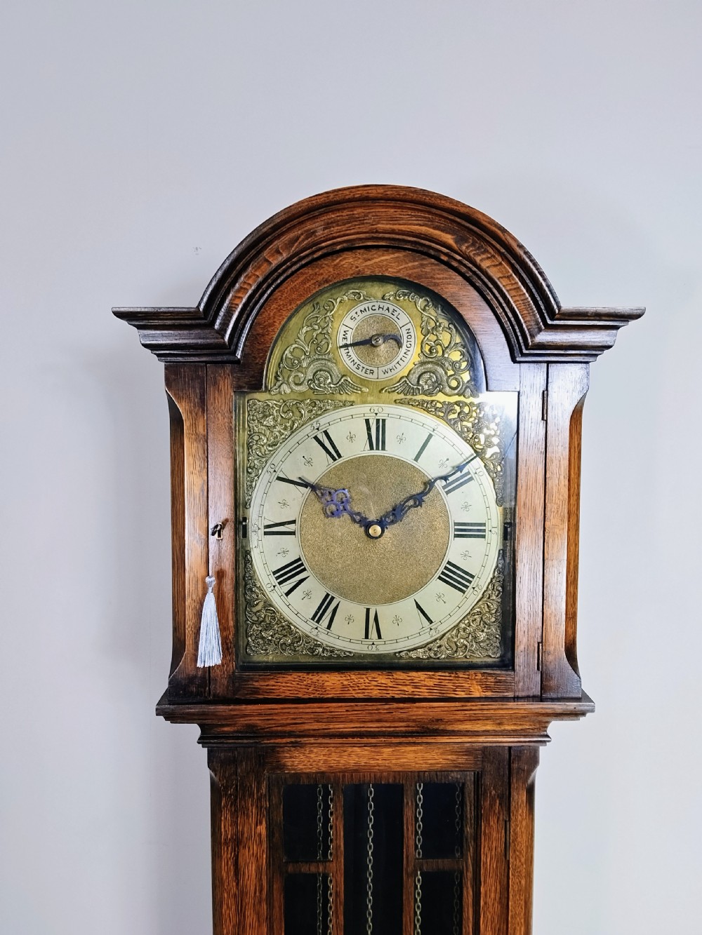 Astragal Glazed Quarter Chiming Grandmother Longcase Clock  View XI