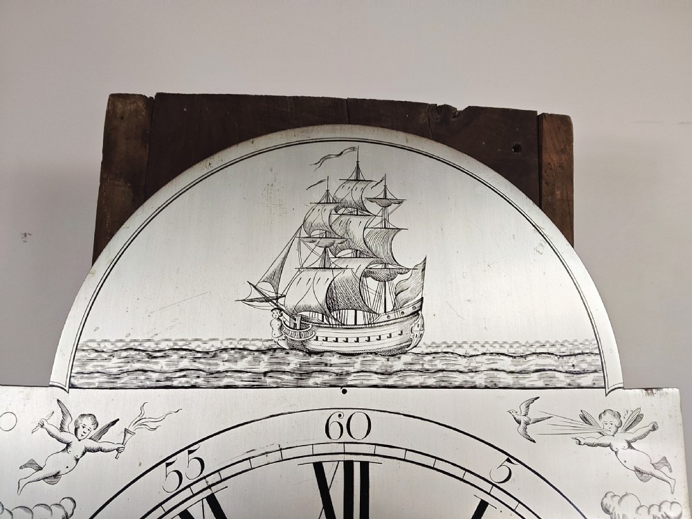 Georgian Mahogany Grandfather Longcase Clock Strike/Silent View VIII