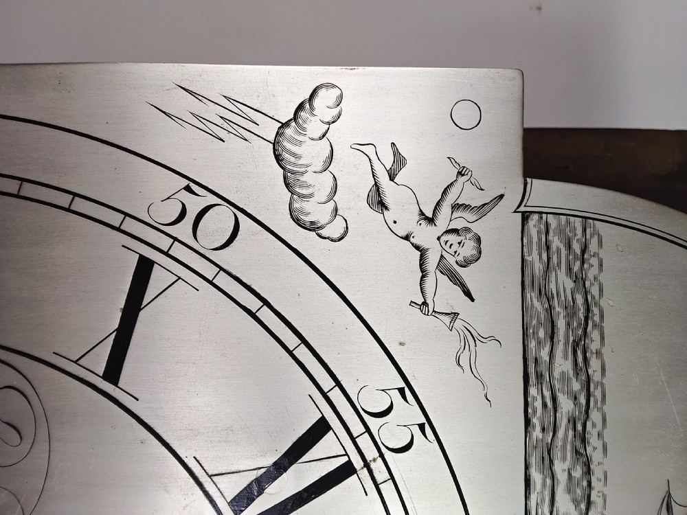 Georgian Mahogany Grandfather Longcase Clock Strike/Silent View IX