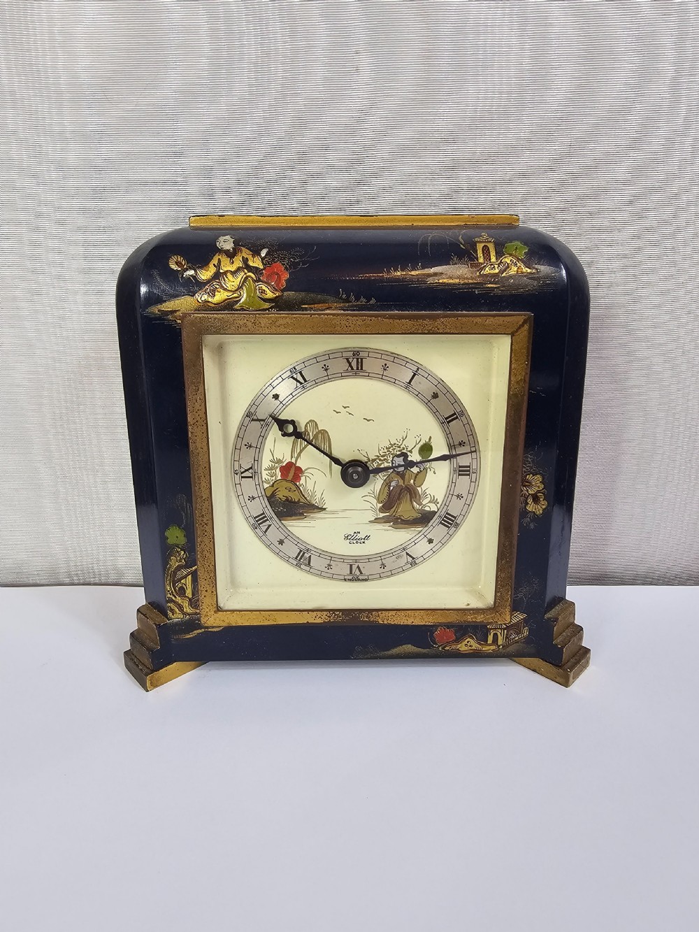 Elliott London Chinoiserie 8 Day Mantel Clock View VIII